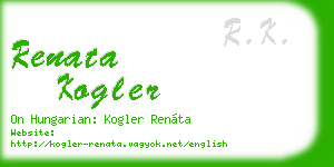 renata kogler business card